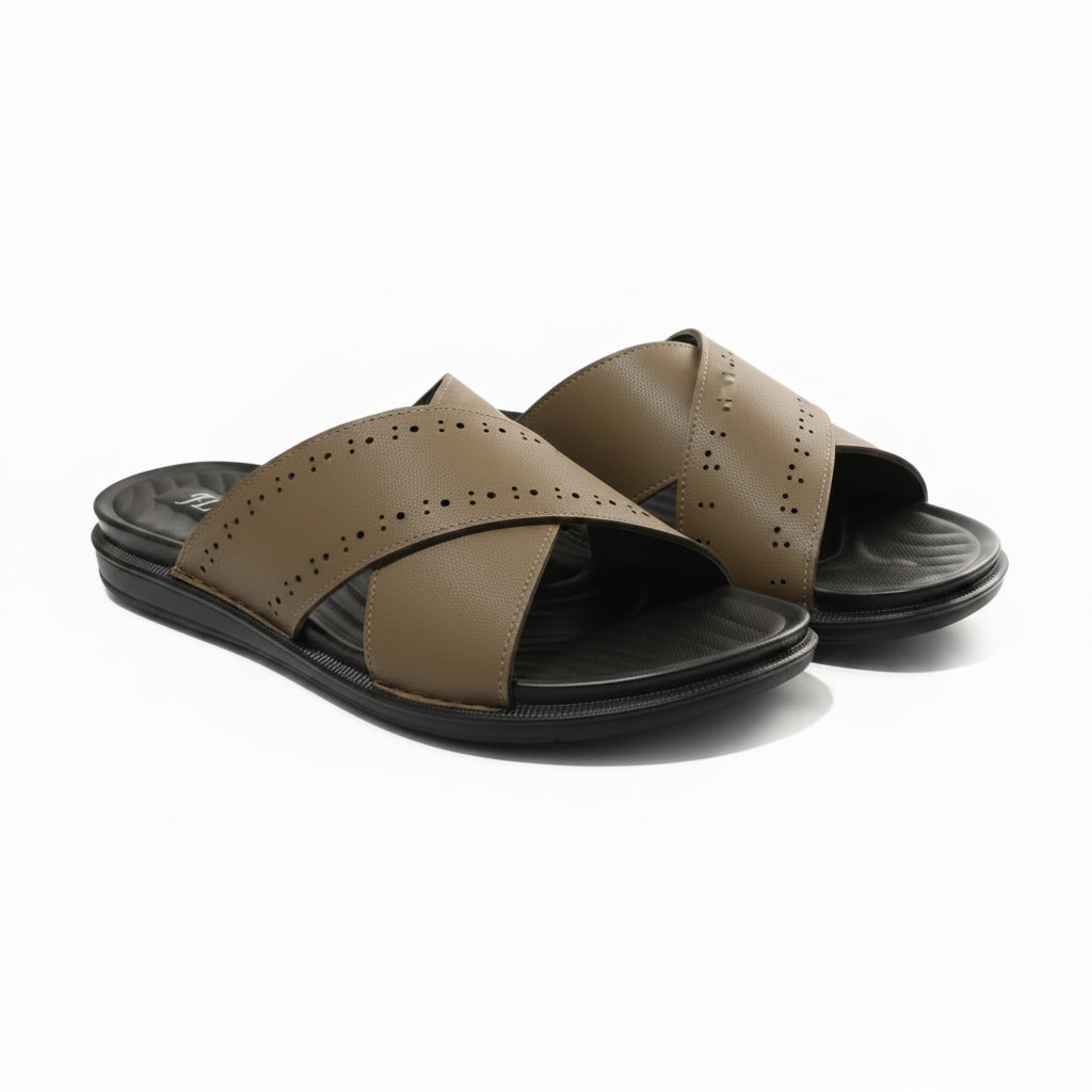 Man's Premium Cross Step Medicated Slipper